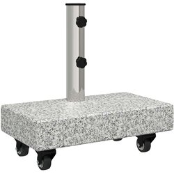 vidaXL Stalak za suncobran s kotačima za Ø38/48mm stupove Sivi Granit 25 kg Pravokutni Cijene