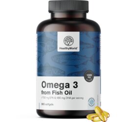 Omega-3 1000 mg – iz ribjega olja - 365 mehk. kaps. Cene