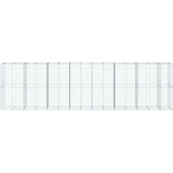 vidaXL Gabionska košara s pokrovom 750x100x200 cm pocinkano železo Cene