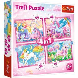 TREF LINE puzzle magičan jednorog, 4u1 (35,48,54,70) Cene