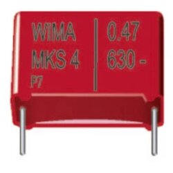 WIMA MKS-folijski kondenzator, radijalno ožičen 0.47 µF 63 V/DC 10 % 7.5 mm (D x Š x V) 10 x 4 x 9 mm MKS4C034702C00KSSD 1 Cene