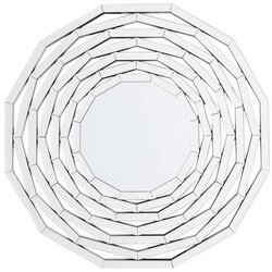 XORA STENSKO OGLEDALO, 100/100/1,9 cm steklo, leseni material Cene