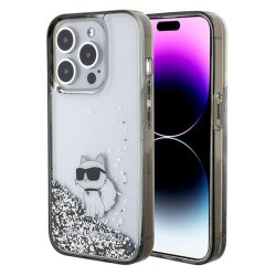 ORIGINAL KARL LAGERFELD CASE LIQUID GLITTER CHOUPETTE KLHCP15LLKCNSK ZA IPHONE 15 PRO TRANSPARENT Cene