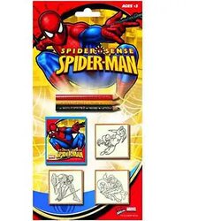 Multiprint 3-delni komplet štampiljk z barvnimi štampiljkami Spider-Man Cene