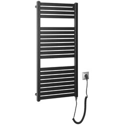 Aqualine električni kupatilski radijator tondi-e 300W 97x45 cm mat crne boje Cene