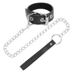 Darkness Black Penis Belt with Leash Cene