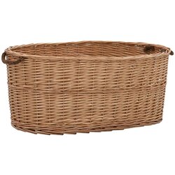 vidaXL Košara za drva z ročaji za prenašanje 78x54x34 cm naravna vrba Cene