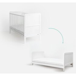 Woodies krevetić 2u1 Classic Cot 70x140 cm White Cene