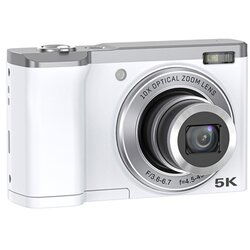 SARAHE DC305X 5K/30FPS 2,8-palčni HD-snemalni digitalni fotoaparat s 5-kratnim optičnim zoomom in zaščito proti tresljajem, barva: bela EU vtičnica, (22016054) Cene