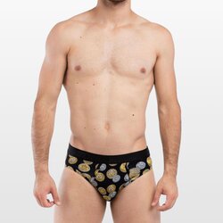 Moschino muške gaće sa printom kovanica, crni Cene