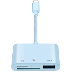 INF Type-C 3-v-1 čitalec kartic – SD/TF/USB, Visoka Hitrost Blue, (5000282782) Cene