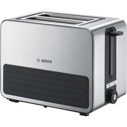 Bosch Toster TAT7S25 s ugrađenim nastavkom za pecivo plemeniti čelik, crna Cijene