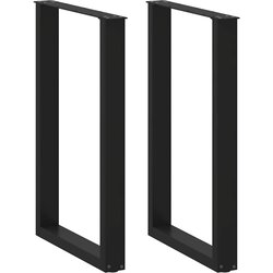 vidaXL Noge stolića za kavu U-oblika 2 kom crne 60x(90-91) cm čelik Cijene