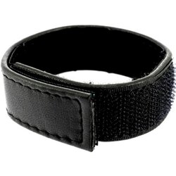 LEATHER BODY COCK AND BALL STRAP VELCROED ADJUSTABLE - BLACK Cene