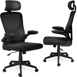 Sofotel Brass Black Micro-Mesh Office Chair - Ergonomic and Stylish, (21740257) Cene