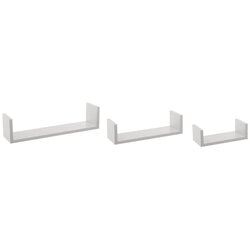5five Zidne police 3 kom FIXY 22x10x7, 32x10x8,5, 42x10x10cm mdf, Bijele Cene