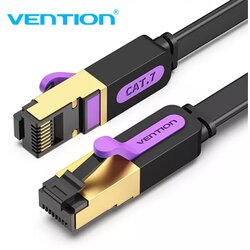 Vention PLOŠČATI OMREŽNI KABEL CAT7 ICABG RJ45 ETHERNET 10GBPS 1,5M ČRN, (5000075384) Cene