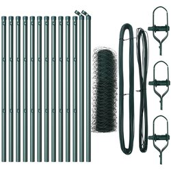 vidaXL Set Ograda Set od 2 Boja šume Čelik prekriven praškom 25 x 0.5 m Cijene