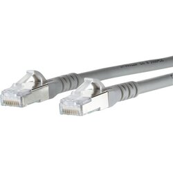 Metz Connect 1308455033-E RJ45 omrežni kabel\, Patch kabel CAT 6a S/FTP 5.00 m siva z zaščitnim zapornim zatičem 1 kos, (20421470) Cene