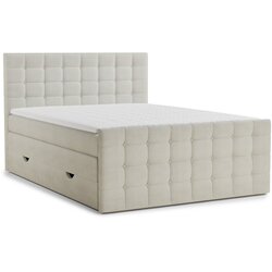 Maison de Rêve Kremno bela boxspring postelja s prostorom za shranjevanje 200x200 cm Tasca – Cene