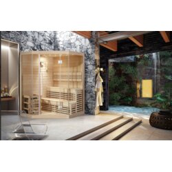  Sauna soba Nero kanadski hemlock 1800x1800x1900 za 4 osobe sa rasvetom 14732 Cene