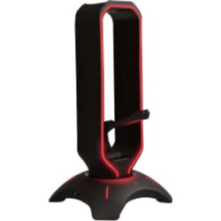 Rampage RM-H66 GUARD stalak za slušalice sa RGB pozadinskim osvjetljenjem + 2 * USB priključka + bungees za miš Cene