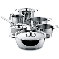 Alessi set posoda pots and pans, 9.delni, indukcija, inox Cene