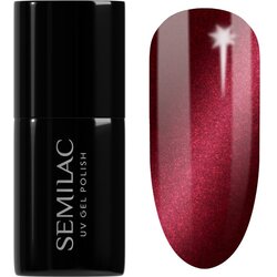 Semilac UV Hybrid Silk Effect gel lak za nokte s korištenjem UV/LED lampe nijansa 467 Red Candle Flash 7 ml Cene