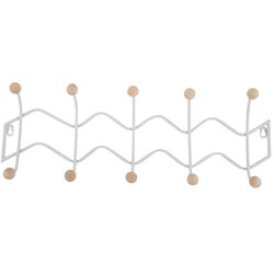 PT LIVING Bel kovinski stenski obešalnik 61 cm Zig Zag – Cene