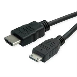Roline green HDMI priključni kabel HDMI A utikač, HDMI Mini C utikač 2 m crna 11445580 bez halogena HDMI kabel Cene