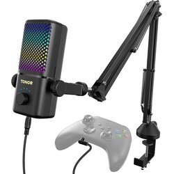 TONOR gaming mikrofon TCX3+ z RGB osvetlitvijo in boom roko Cene