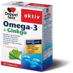 Doppelherz omega-3 + Ginko, 60 kapsula Cene