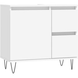 Maison Chic Kopalniška omarica - Kopalniški kabinet bela 65x33x60 cm inženirski les, (21794949) Cene