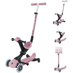Globber skiro go up deluxe 360° zložljiv, svetleča kolesa roza Cene