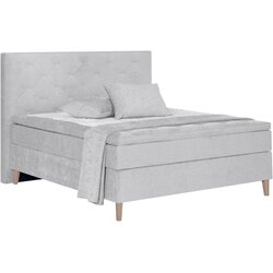 Welnova POSTELJA BOXSPRING 180 cm x 200 cm , tekstil svetlo siva Cene