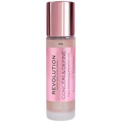 Revolution makeup conceal & define foundation F10 23ml Cene