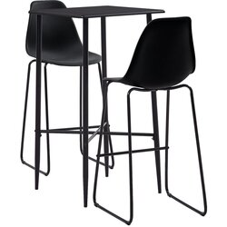 vidaXL Barska garnitura 3-delna plastika črna, (20729827) Cene
