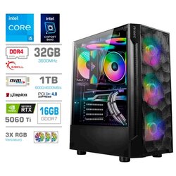 PCX Računalnik Exton i5 14600KF/32GB/1TB/RTX5060Ti/RGB Cene