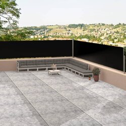 vidaXL Uvlačiva bočna tenda crna 117 x 1200 cm Cijene