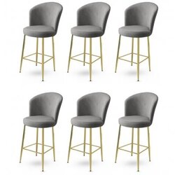 Hanah home set 6 barskih stolica alte grey gold Cene