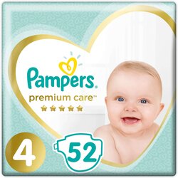 Pampers pleničke premium care velikost 4 (9-14 kg) 52 kosov Cene