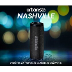 Urbanista prenosni zvočnik nashville , 20W, bluetooth&reg; 5.2, tws, do 18 ur predvajanja, upravljanje z gumbi, IPX7 vodoodpornost, usb type-c, črn (midnight black) Cene