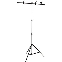vidaXL Stojalo za ozadje v obliki črke T črno 91x60x(70-200) cm Cene