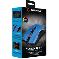 Rampage SMX-R44 Blue 6400dpi RGB Osvetljena Gaming Miška z Makro Pro, (21358077) Cene