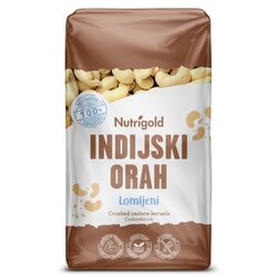 Nutrigold Lomljeni indijski oreščki, presni, 750 g, (20695886) Cene