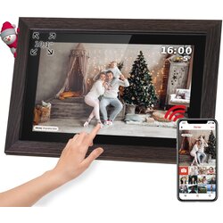 Touch digitalni foto okvir FRAMEO Wi-Fi zvočnik 10,1'' les + APP Cene