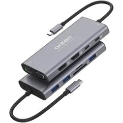 Onten USB Hub UC601 12-u-1 Gray Cene