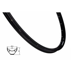 REMERX Felga E-ROCKY 584x25 28h, crna Cene