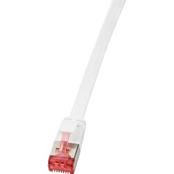 Logilink CF2021S RJ45 omrežni kabel\, Patch kabel CAT 6 U/FTP 0.50 m bela pozlačeni konektorji 1 kos, (20419043) Cene