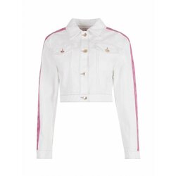 Chiara Ferragni - Kratka bela teksas jakna Cene
